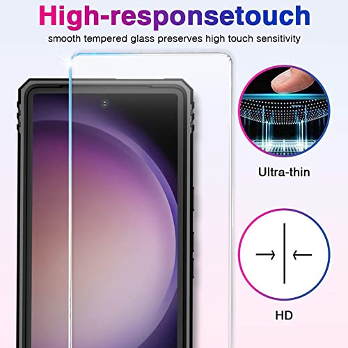 Image of Vaki Cases for Samsung Galaxy S23 Case with Screen Protector [Military Grade Drop] Heavy Duty Rugged Shockproof Protective Cover for Samsung Galaxy S23 5G Phone Case with Ring Kickstand Black