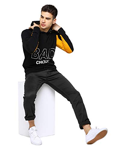 Image of Maniac Black Bad Hoodie for Men - Full Sleeve Hooded Sweatshirt