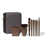 SIXPLUS X Marilyn Makeup Brush 8PCS SIX PLUS Unique Series Professional Make Up Brush for Foundation Blush Powder Eyeshadow Blush Eyebrow Lip,Portable Storage Bag,Best Gift Kit