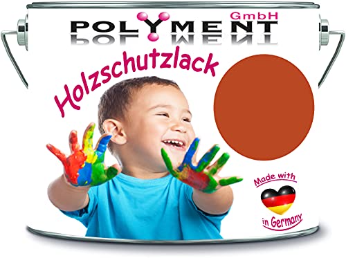 Polyment GmbH - Vernice protettiva per legno, resistente alle intemperie, protezione a lungo termine dagli agenti atmosferici, colore protettivo per legno RAL 2001 rosso arancione