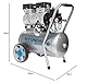 HYUNDAI Silent Kompressor SAC55752 | 24L Kessel, 8bar, ölfrei | 0.75kW / 1.0PS | Ansaugleistung 125 L/Min | Öl-Wasserabscheider | 59dB Luftkompressor leise, Flüster-Kompressor