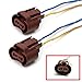 iJDMTOY OEM 9006 HB4 Female Adapters Wiring Harness Sockets w/ 4-Inch Wire Pigtails Compatible with High/Low Beam or Fog Lights Use