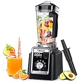 Aeshory Batidora de Vaso 2000W, Licuadora Batidora Smoothie Profesional, 2L Jarra Tritán, 6 Programas Inteligentes, 9 Velocidades Ajustables, 6 Cuchillas de Acero, Pantalla LED, 30,000 U/Min, Sin BPA