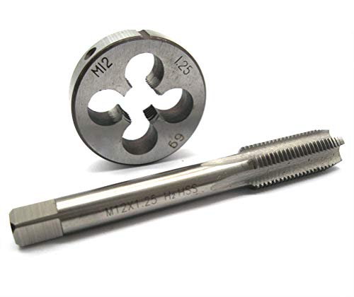 HSS M12 x 1.25mm Metric Threading Tap and Round Threading Die Right Hand