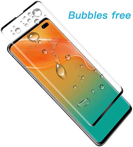 [2+2 Pack] Galaxy S10 Plus Screen Protector Include 2 Pack Tempered Glass Screen Protector +2 Pack Tempered Glass Camera Lens Protector,Hd Clear,9H Hardness,Easy Install For Samsung Galaxy S10 Plus #TOP4