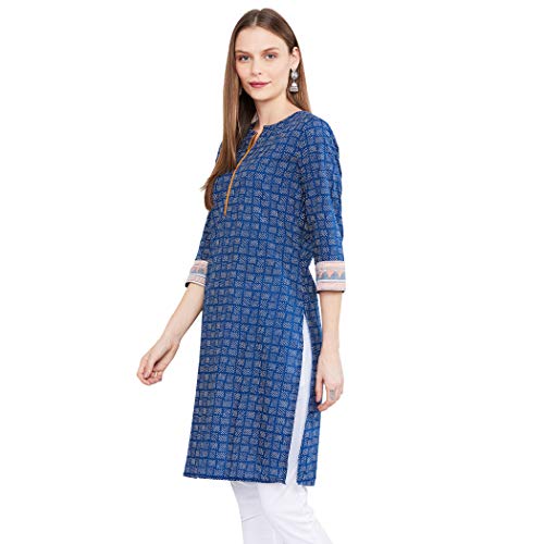 Image of Max Women Cotton Straight Fit Printed Straight Kurta