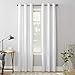 No. 918 Montego Casual Textured Grommet Curtain Panel, 48" x 84", White