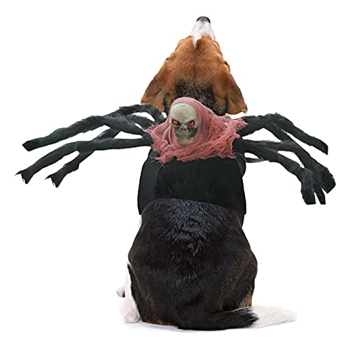 aranha Halloween com pernas aranha para gatos para cães, fantasia gigante peluda para animais estima