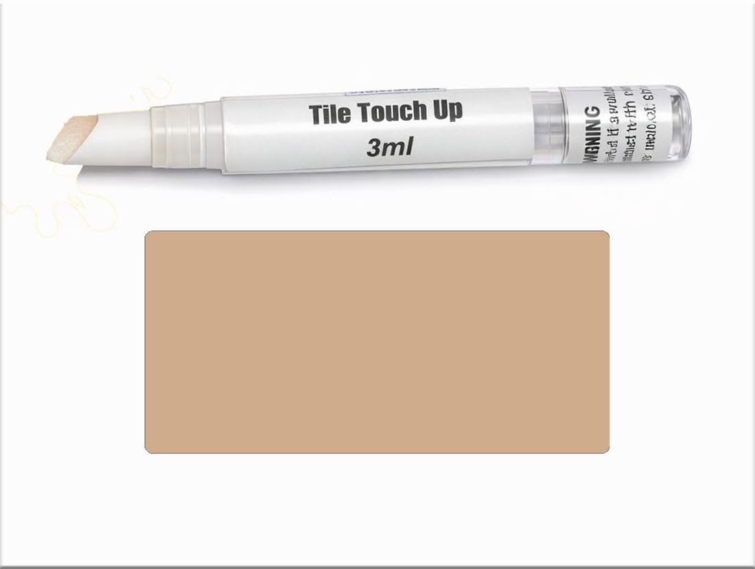 V-Fix Tile Touch Up Paint Pen – Scratch & Chip Repair for Ceramic & Porcelain Tiles, Water-Based - 3ml (Tan)
