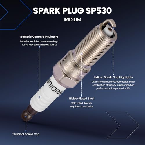 Image of 4 Ignition Coils Pack+4 Spark Plug Kit - Fix Misfires for Ford Fusion & Mercury Milan (2.3L L4) 2006-2009 - Repl. UF516 /6E5Z12029AA /SP530