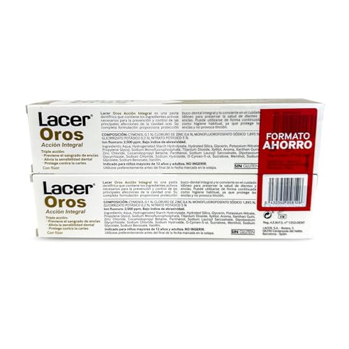 Lacer DUPLO Pasta do zębów, 2x125ml