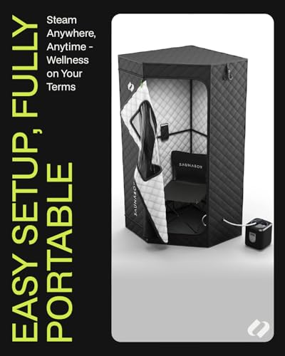 SAUNABOX® SmartSteam Kit Pro Portable Home Steam Sauna | 1 Person Sauna Tent - Image 5