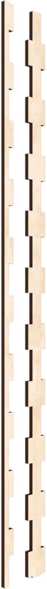 Ekena Millwork 47"H x 3/8"T Midland Adjustable Wood Decorative Slat Wall Panel Kit, Birch (contains 29 Slats + 1 Straight Edge Starter Slat)