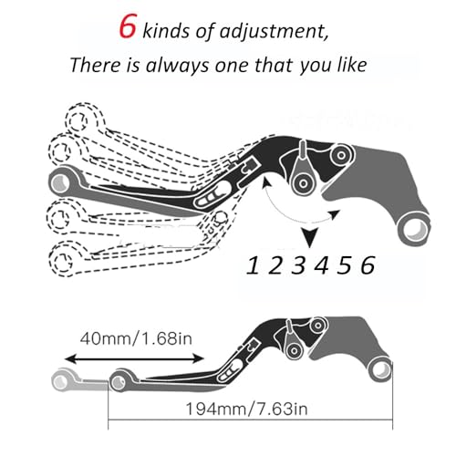 Leviers d'embrayage RVF400 en aluminium CNC : commande de frein extensible de haute précision