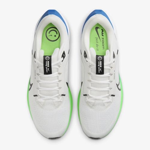 NIKE Pegasus 40 Men's Road Running Shoes, PLATINUM TINT/BLACK-WHITE-GREEN STRIKE, 12 UK (13 US)3
