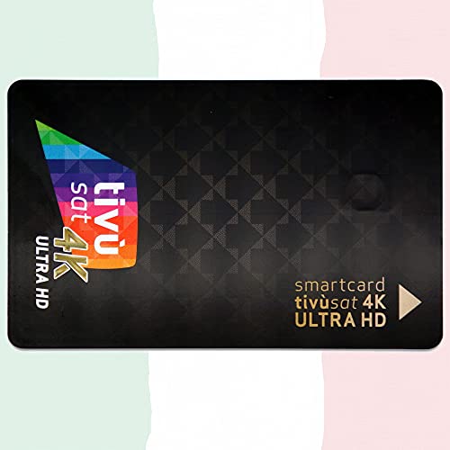TiVuSat 4K UHD Black Karte & EasyMouse 4K Ultra HD SmartCam von DIGIQuest - UHD CI+ Modul schwarz inklusive TiVuSat 4K UHD, italienische HD/ 4K Kanäle über Satellit Eutelsat HotBird 13,0° Ost