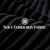 POYISOU Sectional Couches for Living Room, L Shaped Couch with Storage Ottoman, Small Sofa Corduroy Couch with 2 Cup Holders, Modern 3 Seater Convertible Sofa for Apartment, Office, Black #5
