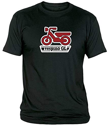Camisetas EGB Camiseta Vespino Adulto/niño ochenteras 80´s Retro (5-6 años, Negro)