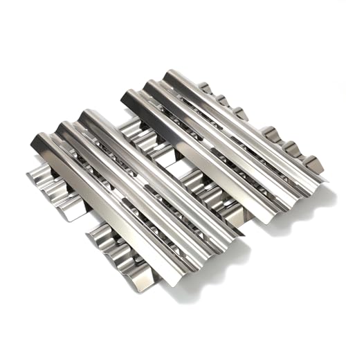 YIHAM Heat Shield Sear Plate Replacement Parts for Napoleon Legend LEX 485 605 730 Mirage Lifestyle Gas Grills, Stainless Steel Heat Plate Tent Flame Tamer Burner Cover 16 1/2 x 6 inch, Set of 4,KS775 by YIHAM - Used condition - Image 7