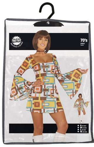 FIESTAS GUIRCA Groovy Disco Fancy Dress Women - 70s Short Dress Outfit - 60s Fancy Dress Costumes for Women (Large) - Image 4