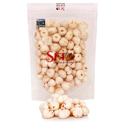 Image of SFT Pumpkin Whole Seeds 1 Kg & Lotus Seed Pop /Gorgon Nut Puffed Kernels (Phool Makhana) Fox Nut Organic (Grade - Big Size) 500Gm
