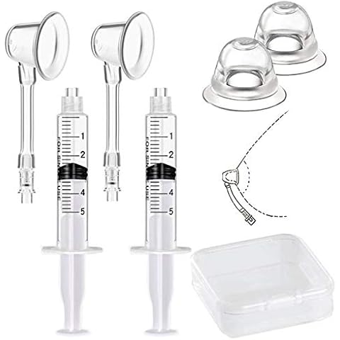 Inverted Nipple Puller 2 PC Nipple Aspirator Corrector Women Nipple Suckers for Flat Nipples Cover