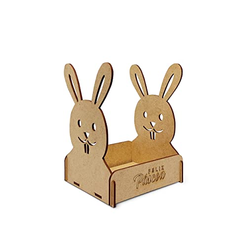 Kit 10 Caixotes Coelho Páscoa Decoração Lembrancinha 12 x 13 cm
