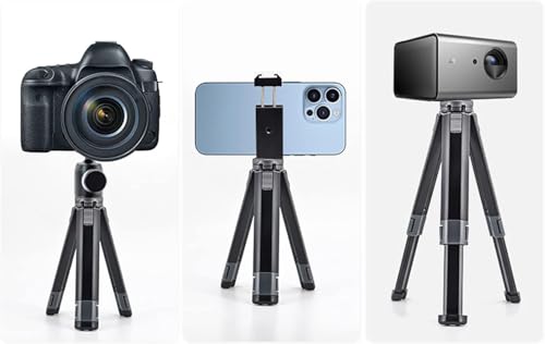 Image of SHOPEE Extendable Mini Metal Compact Desktop Tripod Stand Handle Grip with 1 /4 inch Screw - Universal Small Tabletop Tripod for DSLR Camera, Gimbal, Action Cam, Camcorder, Microphone, LED Light, etc