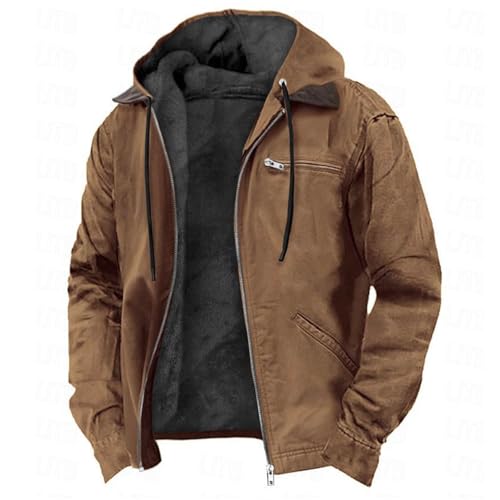 Generisch Winterjacke Herren Jacke Blousonjacke Neuer Kapuzenpullover, modischer 3D-Druck, lässiger Jugend-Kapuzenpullover mit Reißverschluss (Brown, XXXL) Generisch Winterjacke Herren Jacke Blousonjacke Neuer Kapuzenpullover, modischer 3D-Druck, lässiger Jugend-Kapuzenpullover mit Reißverschluss (Brown, XXXL)