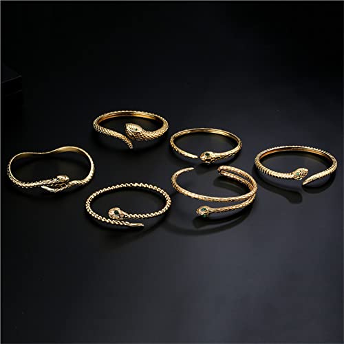 LUREME Snake Bangles Gold Sexy Rhinestone Open Bangle Cuff Crystal Bracelet Jewelry (bl003557)2