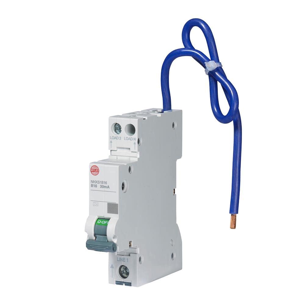 Wylex RCBO Compact Single Pole 30mA 16Amp