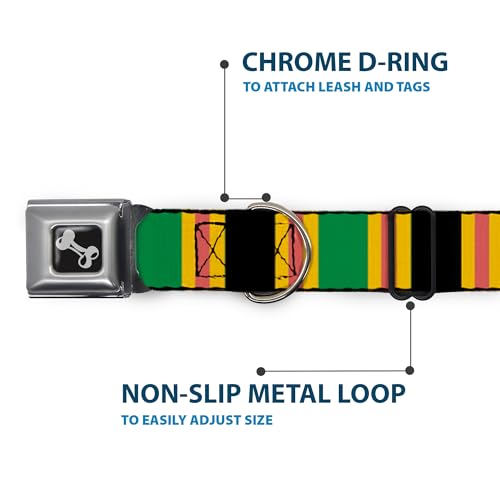 Collier de chien os réglable Buckle Down medium pour attache sécurisée en promenade - 6