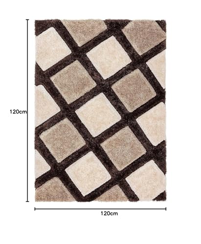 Image of Carpet Mahal Presence Gorgeous Design of Super Soft Shaggy Carpet for Living Room, Bedroom, Hall and Anywhere in Home. [4x4 feet] Round.