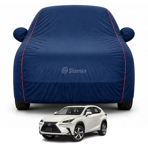 Image of Car Cover for Lexus 450 | 100% Waterproof Heavy-Duty 3-Layer Car Body Cover | All-Weather Rain, UV, Sun & Dust Protection | Custom Fit | Mirror & Antenna Pockets | Navy Blue