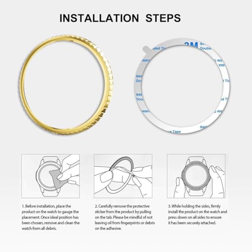 Protector de vidrio templado compatible con Samsung Galaxy Watch 8 Classic de 46 mm 3