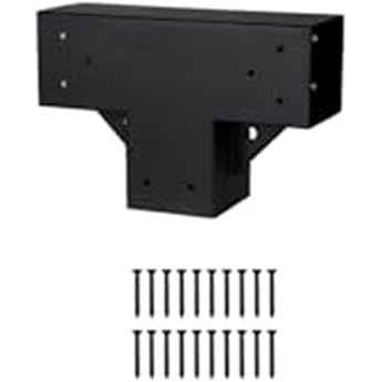 4 x 4 Steel Pergola Hardware Kit with 3 Way Right Angle Corner Bracket Pack of 1
