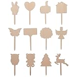 Abaodam 12 Stück Pflanzenetiketten Wetterfeste Beschreibbare Gartenstecker für Blumen Gemüse Topfpflanzen Natürliche Langlebige Pflanzenschilder für Terrasse Garten