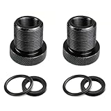 Ongfuwu 2PCS Oil Filter Adapter, 1/2x28 to 3/4x16 Vehicle Thread Adapter with Rubber Washer, Metal Automotive Thread Protector Replacement, Car Accessories for SUV Truck (3/4x16)