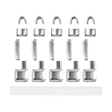 Kit Ripara Zip per Cerniere #5, Terminali Superiori e Inferiori Zip di Ricambio, Confezione da 5, Articoli Merceria, Fermo Superiore e Inferiore per Cerniere Lampo METALLO, per Giacca, Zaino, Felpa