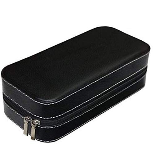 Divinext 4 Slot Black PU Leather Watch case Travel Watch Box,17.5 x 8.5 x 5.6 cm, Black (B089NC9PWG) Amazon Price History, Amazon Price Tracker
