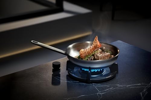 Foto von WMF Profi Bratpfanne 28 cm Induktion, Edelstahlpfanne unbeschichtet, Cromargan Edelstahl, backofenfest