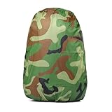 NiuLumea Mochila impermeable para senderismo, camping y viajes al aire libre, poliéster Oxford, plegable, tiras reflectantes, se adapta a mochilas de 20-80 L