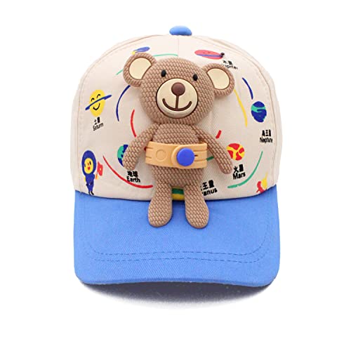 Image of VRITRAZ Unisex Kids Baseball Cap | Soft Cotton Adjustable Sun Hat for Boys & Girls | Casual Outdoor Summer Wear (4-12 Year)