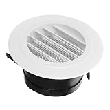 ifundom Bocchetta Aria Rotonda per Condizionatore Struttura a Persiana, Plastico Bianco, Regolabile e Smontabile per Ventilazione e Maggiore Flusso D'aria