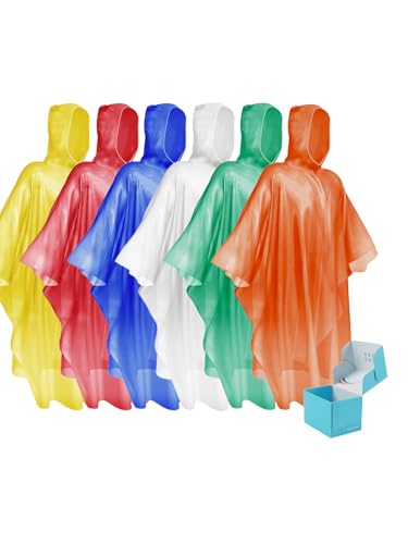 Image of SaphiRose Disposable Rain Ponchos Emergency Clear Poncho
