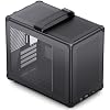 JONSBO C6 MAX Black Micro ATX PC Case,Matx Handled Mesh Chassis,1-Side Penetration, Simple Compact Desktop Computer case, ATX Power Bite (L220mm Max.),170mm CPU Cooler,Panels Tool-Free Open,Black