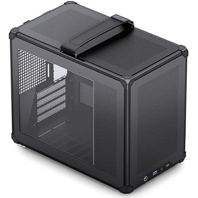 JONSBO C6 MAX Black Micro ATX PC Case,Matx Handled Mesh Chassis,1-Side Penetration, Simple Compact Desktop Computer case, ATX Power Bite (L220mm Max.),170mm CPU Cooler,Panels Tool-Free Open,Black