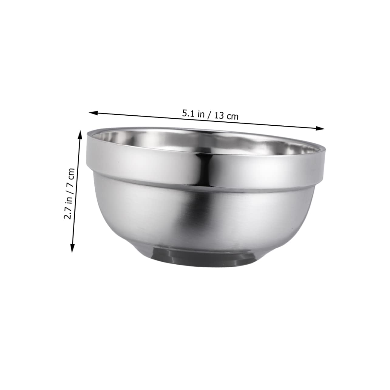 FUNOMOCYA 2pcs Double Layer Hot Stainless Steel Bowls Insulated Rice and Soup Bowls for Dinnerware for Camping and Home Use Easy to Clean Design