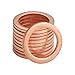 M12 Copper Oil Drain Plug Crush Washer Gasket Fits for BMW, M12 x 17 x 1.5, 10 Pack