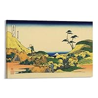 風景画 木製フレーム 田舎の風景 S. Ishikawa 風景画 木製